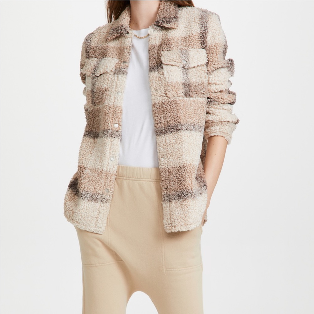 BB Dakota Plaid Sherpa Shacket